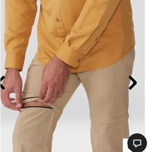 MEN’S SIZE 34 MOUNTAIN HARDWEAR CONVERTIBLE NYLON PANTS